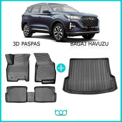 Bod Chery Tiggo 7 Pro/Max 3D Havuzlu Paspas ve Bagaj Havuzu Seti - 1