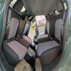 Bod Dacia Sandero Araca Özel Oto Koltuk Kılıfı Alinda Füme-Siyah 2021-Sonrası - 3