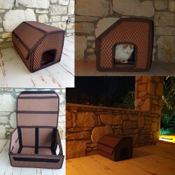 Bod Dış Mekan Yağmura Ve Soğuğa Dayanıklı Eva Kedi Evi Yuvası Taba - 4
