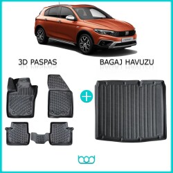 Bod Fiat Egea Cross 3D Havuzlu Paspas ve Bagaj Havuzu Seti - 1