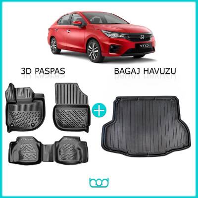 Bod Honda City 3D Havuzlu Paspas ve Bagaj Havuzu Seti 2021-Sonrası - 1