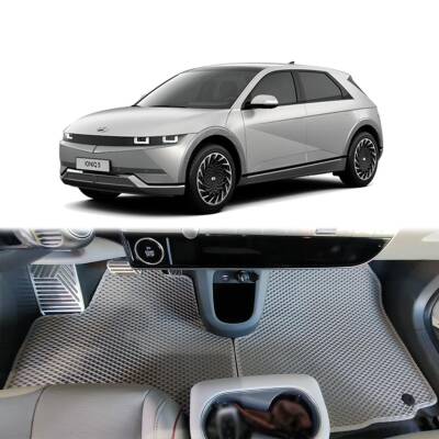 Bod Hyundai IONIQ 5 3D Havuzlu Paspas 2021-2024 Gri ioniq 5 Eski Konsol - 1
