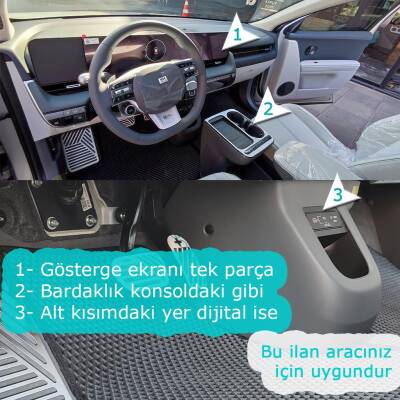 Bod Hyundai Yeni IONIQ 5 3D Havuzlu Paspas Gri 2024-Sonrası Yeni Konsol ioniq 5 - 2
