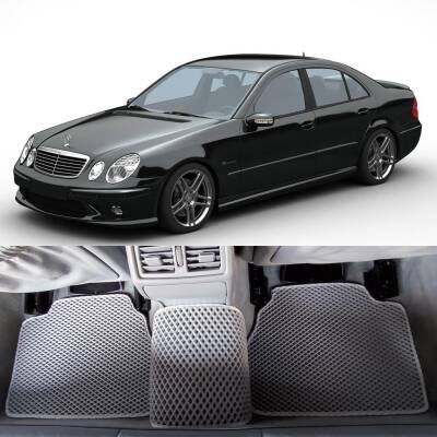 Bod Mercedes E Serisi W210-W211 3D Havuzlu Paspas 1996-2009 Gri - 1