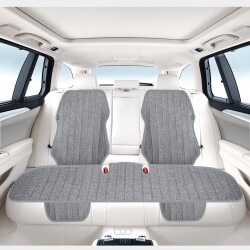 Bod Tesla Model Y Juniper Keten Koltuk Koruyucu Kılıf Cepli Gri 2025-Sonrası - 2