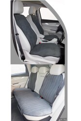 Bod Tesla Model Y Juniper Tay Tüyü Cepli Koltuk Koruyucu Kılıf İyon Serisi Füme 2025-Sonrası - 1