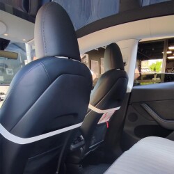 Bod Tesla Model Y Juniper Tay Tüyü Cepli Koltuk Koruyucu Kılıf İyon Serisi Gri 2025-Sonrası - 3