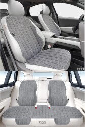 Bod Tesla Model Y Keten Oto Koltuk Koruyucu Kılıf Cepli 2020-Sonrası Gri - 3