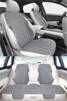 Bod Tesla Model Y Keten Oto Koltuk Koruyucu Kılıf Cepli 2020-Sonrası Gri - 3