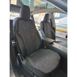 Bod Tesla Model Y Keten Oto Koltuk Koruyucu Kılıf Cepli 2020-2024 Siyah - 1
