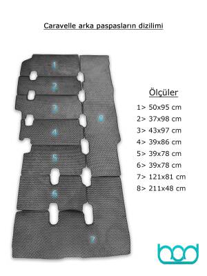 Bod Volkswagen Caravelle 3D Havuzlu Paspas 2003-2015 - 8