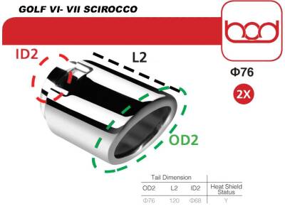 Egzoz Ucu 803-963 D Volkswagen Golf 6-7 Scirocco - 1