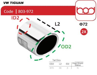 Egzoz Ucu 803-972 Tiguan - 1