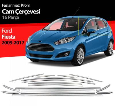 Fiesta Cam Çerçevesi Kromu 2009-2016 - 1