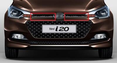 Hyundai i20 Ön Panjur 2 Parça 2015-2016 - 1