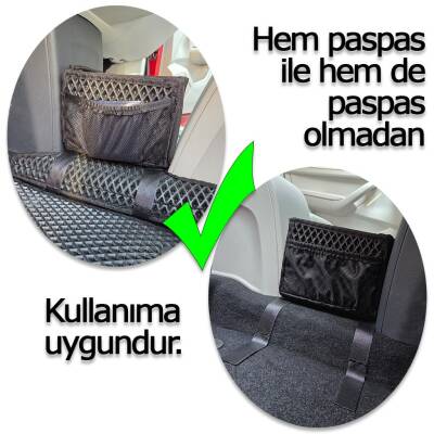 Togg T10X Konsol Arası Organizer Çanta Fileli Eşya Koyma Kutusu Bod Siyah - 4