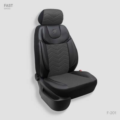 Universal Fast Serisi Oto Koltuk Kılıf Füme-Siyah - 1