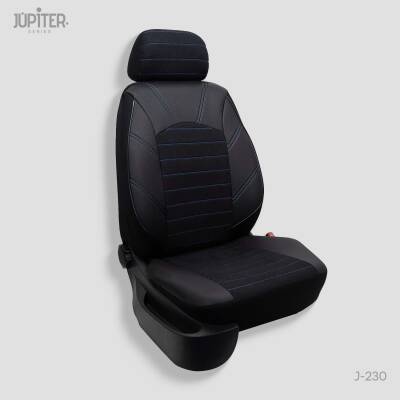 Universal Jüpiter Serisi Oto Koltuk Kılıf Siyah-Mavi İp - 1